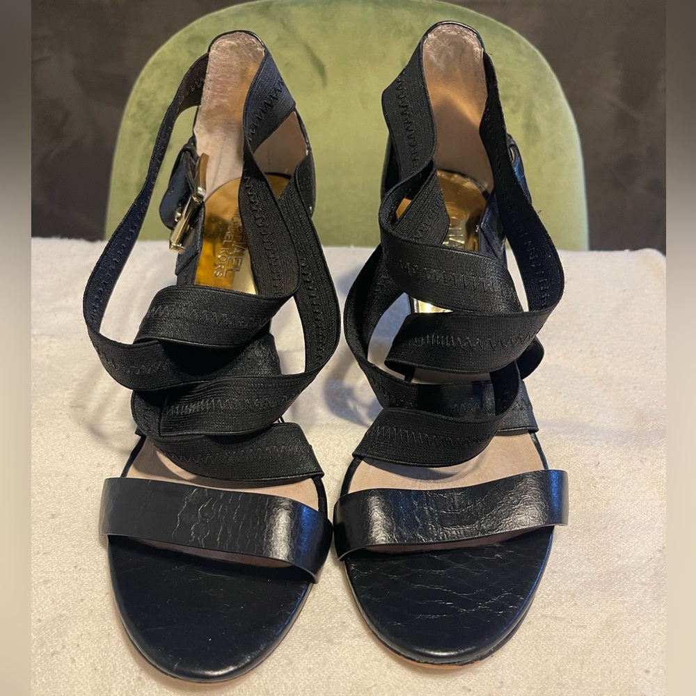 MICHAEL Michael Kors Black Strappy Heels